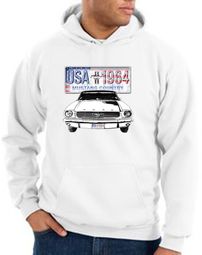 Ford Mustang Hoodie USA 1964 Country White Hoody Ford Mustang Hoodie USA 1964 Country White Hoody
