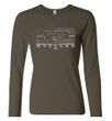 Ford Mustang Ladies Shirt Legend Honeycomb Grille Long Sleeve Tee