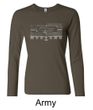 Ford Mustang Ladies Shirt Legend Honeycomb Grille Long Sleeve Tee