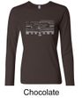 Ford Mustang Ladies Shirt Legend Honeycomb Grille Long Sleeve Tee