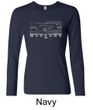 Ford Mustang Ladies Shirt Legend Honeycomb Grille Long Sleeve Tee