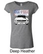 Ford Mustang Ladies Shirt USA 1964 Country Longer Length Tee T-Shirt