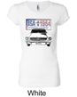 Ford Mustang Ladies Shirt USA 1964 Country Longer Length Tee T-Shirt