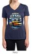 Ford Mustang Ladies Shirt Yellow White GT500 Moisture Wicking V-neck