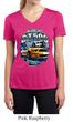 Ford Mustang Ladies Shirt Yellow White GT500 Moisture Wicking V-neck