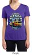 Ford Mustang Ladies Shirt Yellow White GT500 Moisture Wicking V-neck