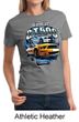 Ford Mustang Ladies Shirt Yellow White GT500 Tee T-Shirt