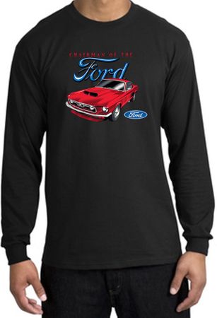 Ford Mustang Long Sleeve Shirt - Chairman Of The Ford Adult Black Tee