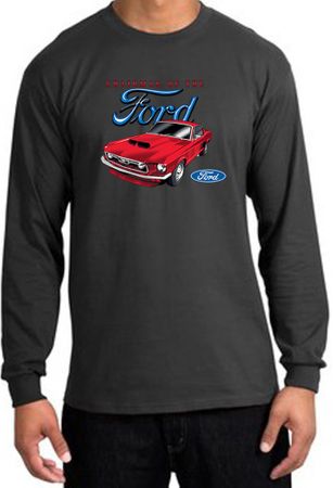 Ford Mustang Long Sleeve Shirt - Chairman Of The Ford Charcoal Tee