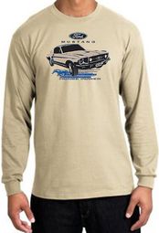 Ford Mustang Long Sleeve Shirt - Horsepower Adult Sand T-Shirt