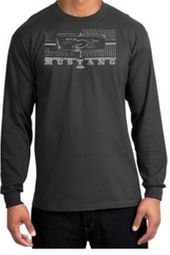 Ford Mustang Long Sleeve Shirt Legend Honeycomb Grille Charcoal Shirt Ford Mustang Long Sleeve Shirt Legend Honeycomb Grille Charcoal Shirt