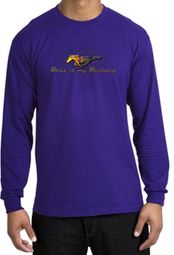 Ford Mustang Long Sleeve Shirt - Make It My Grill Adult Purple T-Shirt Ford Mustang Long Sleeve Shirt - Make It My Grill Adult Purple T-Shirt