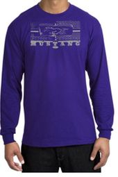 Ford Mustang Long Sleeve T-Shirt Legend Honeycomb Grille Purple Shirt Ford Mustang Long Sleeve T-Shirt Legend Honeycomb Grille Purple Shirt