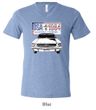 Ford Mustang Mens Shirt USA 1964 Country Tri Blend V-neck Tee T-Shirt