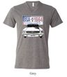 Ford Mustang Mens Shirt USA 1964 Country Tri Blend V-neck Tee T-Shirt