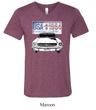 Ford Mustang Mens Shirt USA 1964 Country Tri Blend V-neck Tee T-Shirt