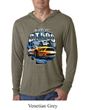 Ford Mustang Mens Shirt Yellow White GT500 Lightweight Hoody Tee