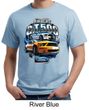 Ford Mustang Mens Shirt Yellow White GT500 Organic Tee T-Shirt