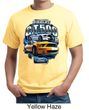 Ford Mustang Mens Shirt Yellow White GT500 Organic Tee T-Shirt
