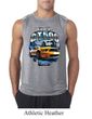 Ford Mustang Mens Shirt Yellow White GT500 Sleeveless Tee T-Shirt