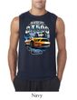 Ford Mustang Mens Shirt Yellow White GT500 Sleeveless Tee T-Shirt