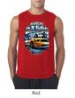 Ford Mustang Mens Shirt Yellow White GT500 Sleeveless Tee T-Shirt