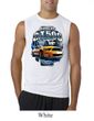Ford Mustang Mens Shirt Yellow White GT500 Sleeveless Tee T-Shirt