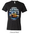 Ford Mustang Mens Shirt Yellow White GT500 Tri Blend V-neck Tee