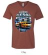 Ford Mustang Mens Shirt Yellow White GT500 Tri Blend V-neck Tee
