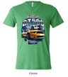 Ford Mustang Mens Shirt Yellow White GT500 Tri Blend V-neck Tee