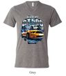 Ford Mustang Mens Shirt Yellow White GT500 Tri Blend V-neck Tee