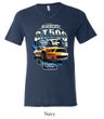 Ford Mustang Mens Shirt Yellow White GT500 Tri Blend V-neck Tee