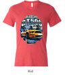 Ford Mustang Mens Shirt Yellow White GT500 Tri Blend V-neck Tee