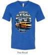 Ford Mustang Mens Shirt Yellow White GT500 Tri Blend V-neck Tee