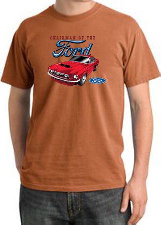 Ford Mustang Pigment Dyed T-Shirt - Chairman Of The Ford Burnt Orange