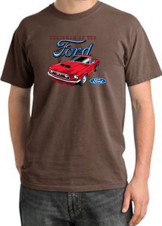 Ford Mustang Pigment Dyed T-Shirt - Chairman Of The Ford Chestnut Tee