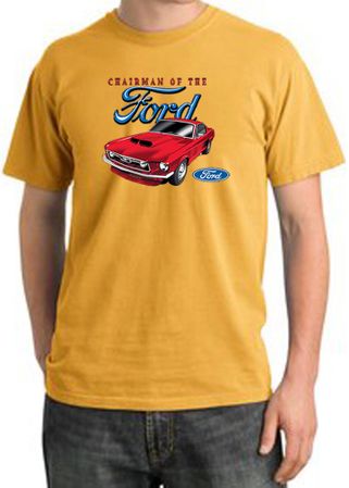 Ford Mustang Pigment Dyed T-Shirt - Chairman Of The Ford Mustard Tee