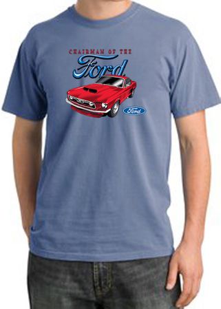 Ford Mustang Pigment Dyed T-Shirt - Chairman Of The Ford Night Blue