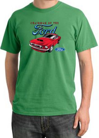 Ford Mustang Pigment Dyed T-Shirt - Chairman Of The Ford Piper Green