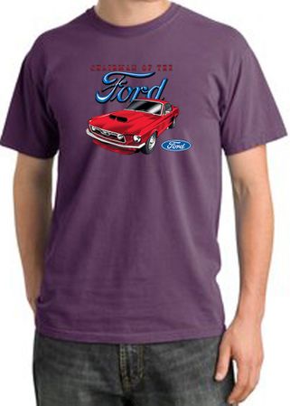 Ford Mustang Pigment Dyed T-Shirt - Chairman Of The Ford Plum Tee