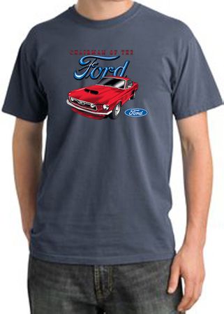 Ford Mustang Pigment Dyed T-Shirt - Chairman Of The Ford Scotland Blue
