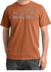 Ford Mustang Pigment Dyed T-Shirt Honeycomb Grille Burnt Orange Tee Ford Mustang Pigment Dyed T-Shirt Honeycomb Grille Burnt Orange Tee