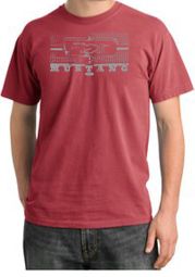 Ford Mustang Pigment Dyed T-Shirt Honeycomb Grille Dashing Red Tee Ford Mustang Pigment Dyed T-Shirt Honeycomb Grille Dashing Red Tee