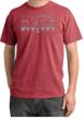 Ford Mustang Pigment Dyed T-Shirt Honeycomb Grille Dashing Red Tee