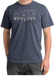 Ford Mustang Pigment Dyed T-Shirt Honeycomb Grille Scotland Blue Tee Ford Mustang Pigment Dyed T-Shirt Honeycomb Grille Scotland Blue Tee