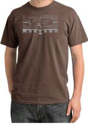 Ford Mustang Pigment Dyed T-Shirt Legend Honeycomb Grille Chesnut Tee Ford Mustang Pigment Dyed T-Shirt Legend Honeycomb Grille Chesnut Tee