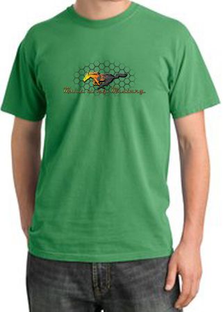 Ford Mustang Pigment Dyed T-Shirt - Make It My Grill Piper Green Tee