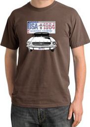 Ford Mustang Pigment Dyed T-Shirt USA 1964 Country Chesnut Tee Shirt Ford Mustang Pigment Dyed T-Shirt USA 1964 Country Chesnut Tee Shirt