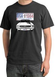 Ford Mustang Pigment Dyed T-Shirt USA 1964 Country Dark Smoke Shirt Ford Mustang Pigment Dyed T-Shirt USA 1964 Country Dark Smoke Shirt