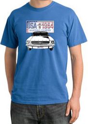 Ford Mustang Pigment Dyed T-Shirt USA 1964 Country Medium Blue Shirt Ford Mustang Pigment Dyed T-Shirt USA 1964 Country Medium Blue Shirt